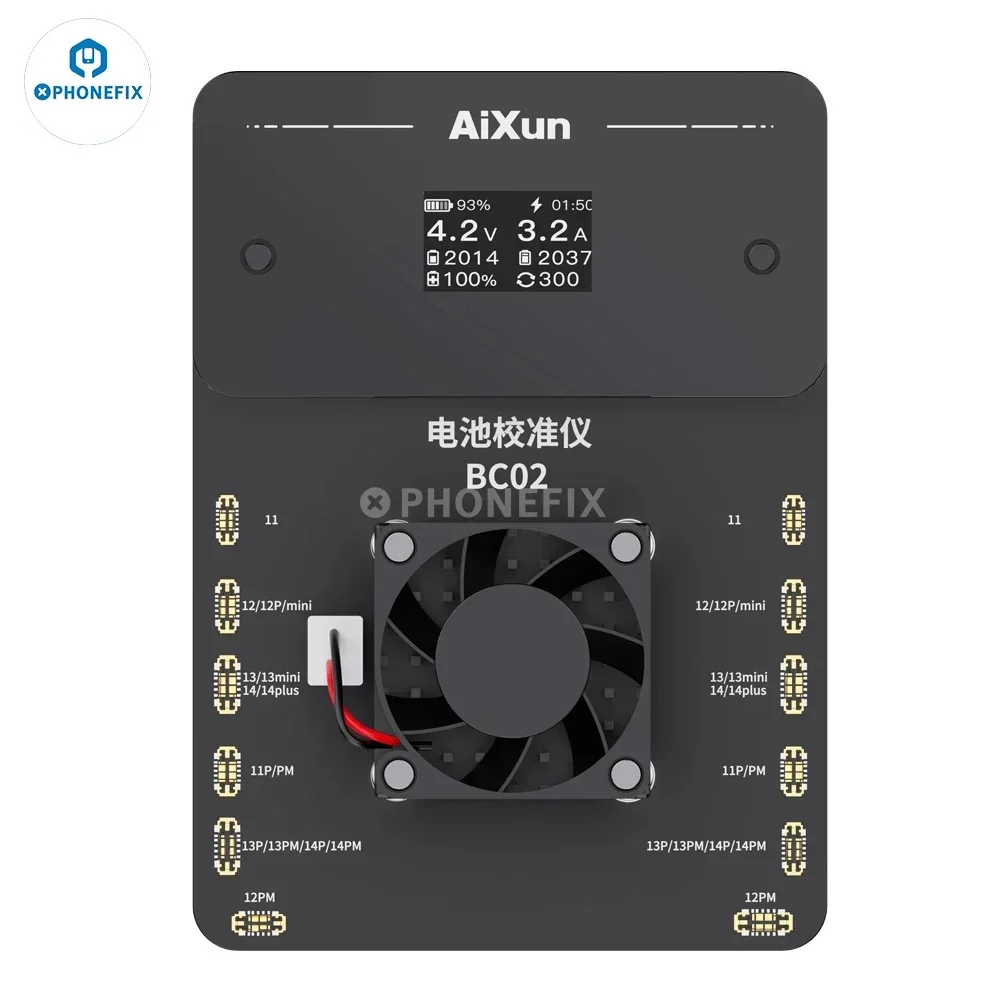 Imagem -05 - Aixun Bateria Calibração Módulo Ciclo Redondo Teste Power Supply Tool Ativação Automática para Iphone 1114pro Max Bc01 Bc02 jc