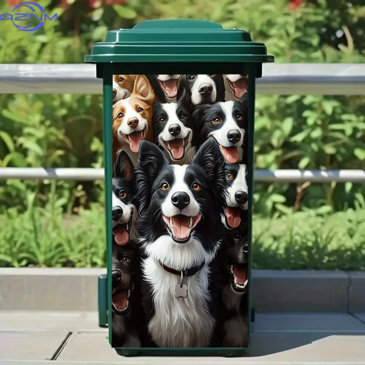 Large Self-Adhesive Border Collie Dog Stickers - Realistic PVC Decals for Walls, Fridge &, Removable No-Residue Happy Border C