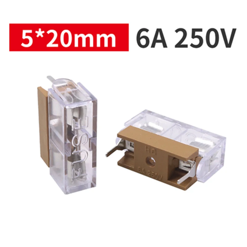 5Sets 5x20mm Fuse Holders 5X20 Insurance Tube Socket Fuse Holder For 5*20 Insurance fuse box