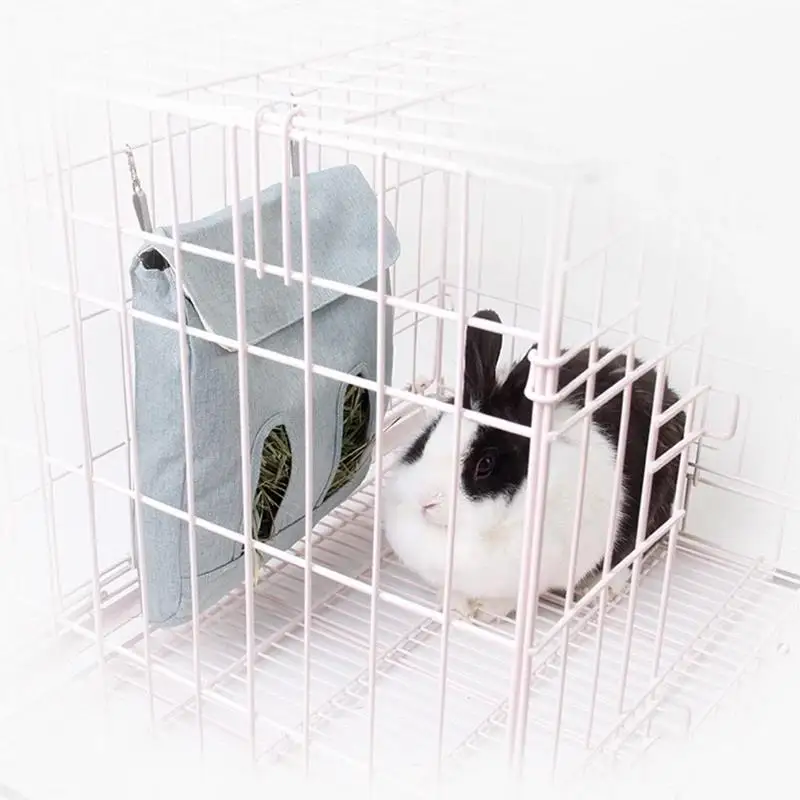 Hamster Hay Feeder Bag Storage Sacks Hanging Feeding Bags for Small Animals Rabbits Bite-Resistant