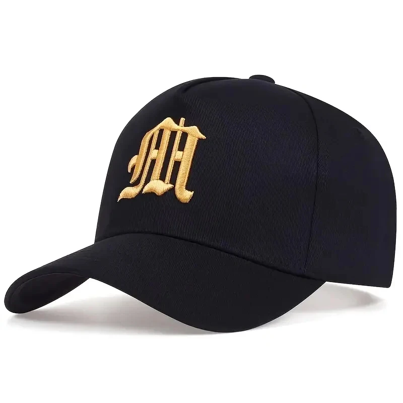 Mode Gothic Buchstabe M Stickerei Baseball Caps Frühling und Herbst Outdoor Einstellbare Casual Hüte Sonnenschutz Hut Sport Kappe – Detail 4