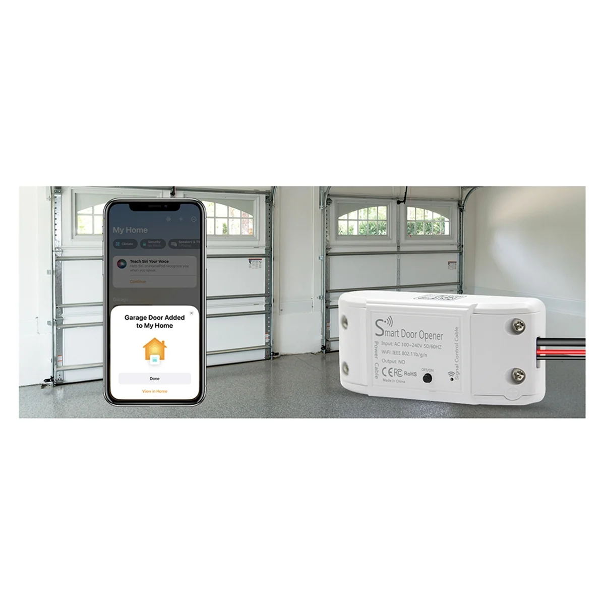 A57G-для HomeKit Wi-Fi переключатель открывания гаражных ворот умный контроллер ворот Smart Life пульт дистанционного управления через для Siri CarPlay EU PLUG