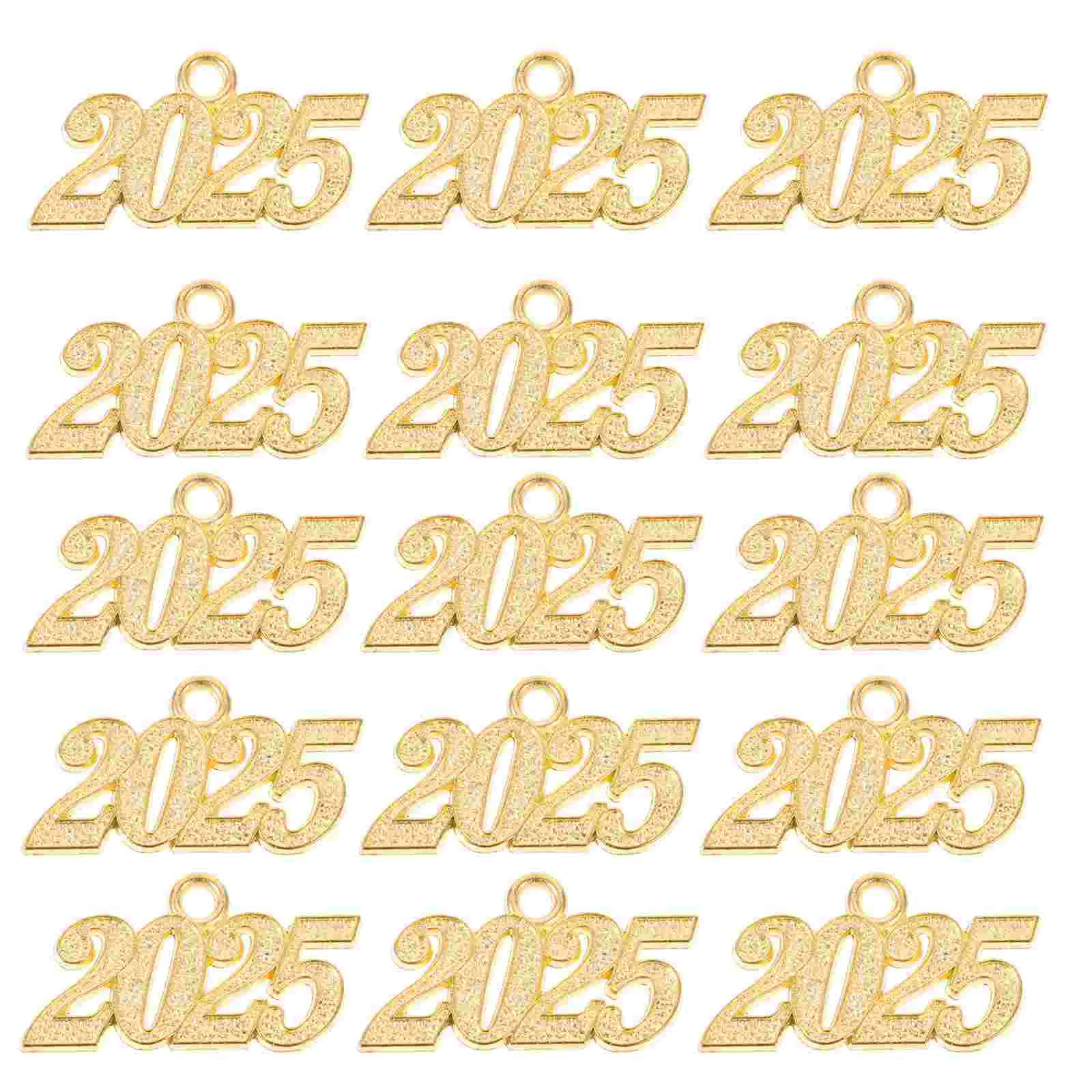 

50 Pcs 2025 Pendant Keychain Charms Graduation Party Favors Jewelry Making DIY Supplies Number Cap Alloy Crafts Material