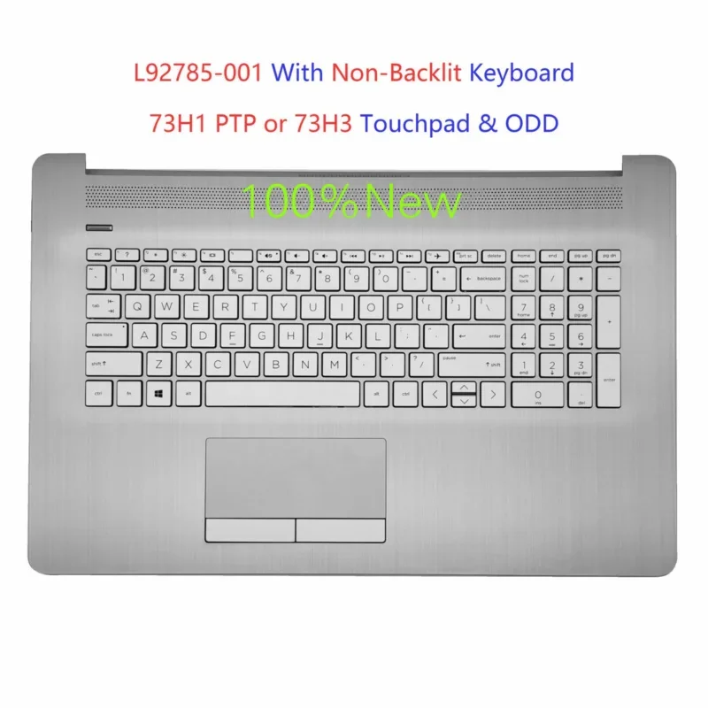 For HP 17BY 17-BY 17-CA 17Z-CA 17T-BY Palmrest Top Cover W/Keyboard Touchpad ODD L92785-001 L92783-001  L92787-001  L92787-001