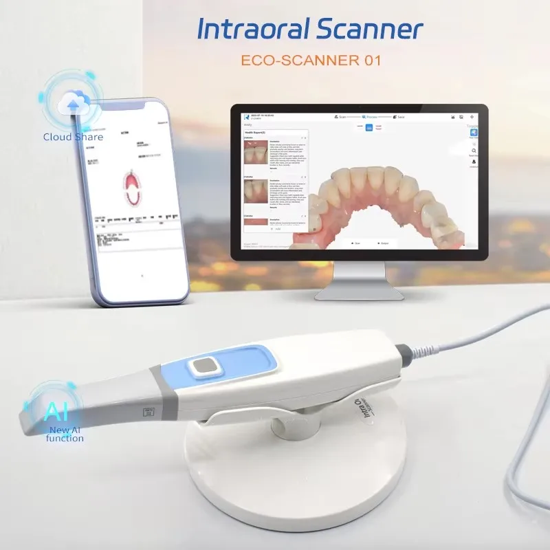 ماسح ضوئي ثلاثي الأبعاد للأسنان داخل الفم + برنامج CAD CMD ترميم تقويم الأسنان CE ISO المعتمد عن طريق الفم ثلاثي الأبعاد ماسح ضوئي داخل الفم Runyes 3.0 #2