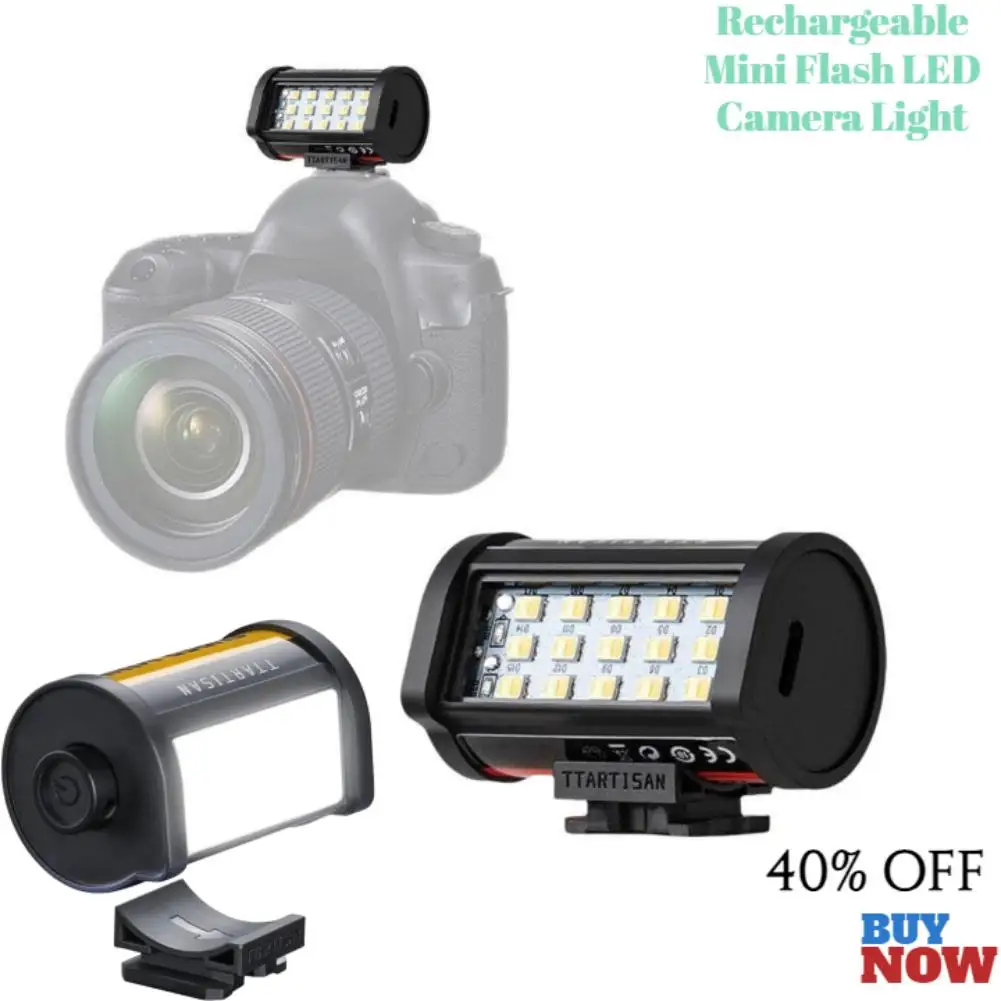 NEW Rechargeable Mini Flash LED Camera Light For Outdoor Shooting Or Travel Photography Live Streaming With Cold Shoe Mount 5W