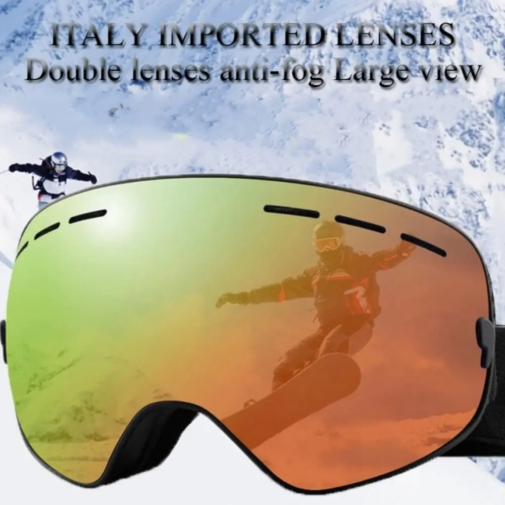 

Double Layers Ski Goggles Anti-Fog Adjustable Snowmobile Eyewear Sand Proof Soft Snowboard Skiing Glasses Men Woman