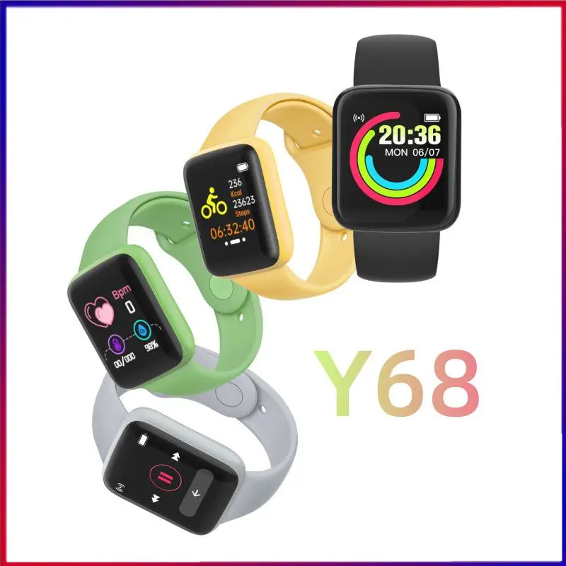 1pc Silicone Wrist Strap For Y68 Smart Watch Replacement Sport Watch Strap Soft Wristband For Y68 Smart Watch Accessories