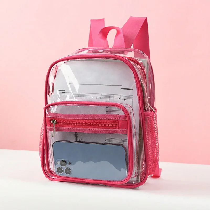 New Arrival Summer Casual PVC Transparent Backpack Jelly Bag - Large Capacity Clear Student School Bag - Cross-Border