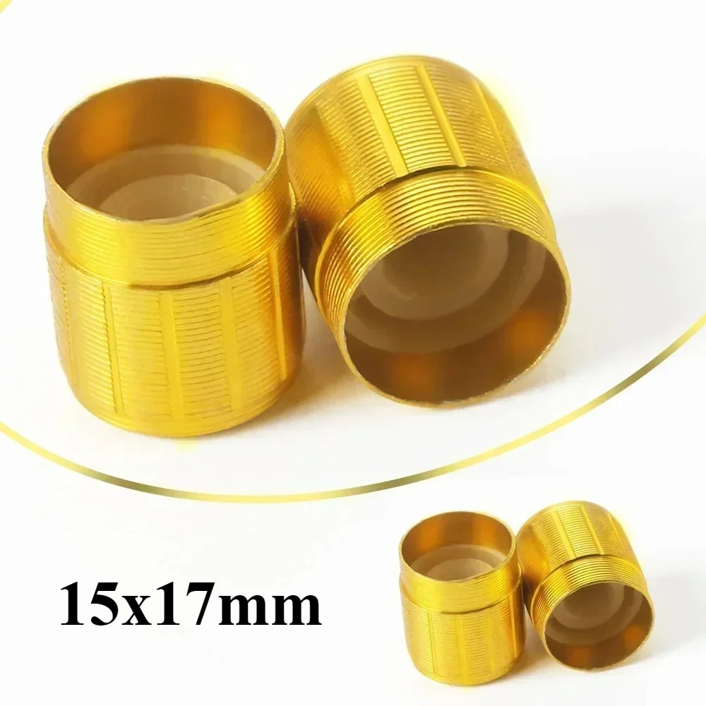 5PCS Volume Control Rotary Switch Knob 6mm Aluminum 15x17mm Potentiometer Cap Black Gold Silver