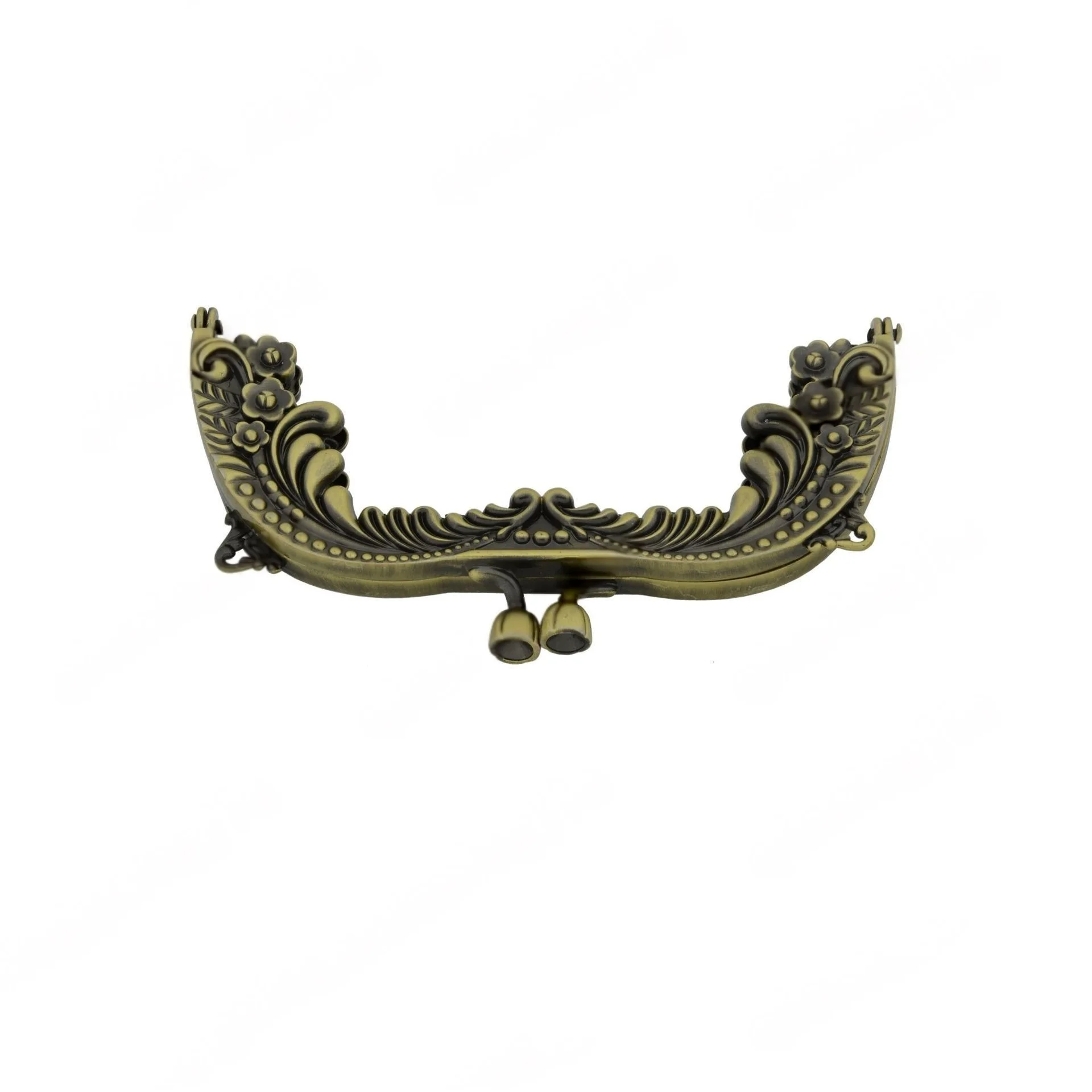 Zinc Alloy 1pcs Metal Purse Frame Hanger New Antique Bronze Metal Coin Pattern DIY Bag Accessories Obag Parts Handle Wholesale
