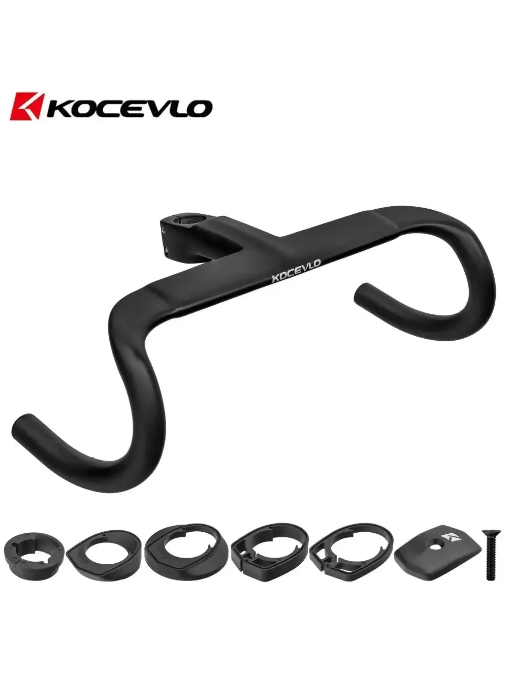 KOCEVLO Ultra K13 EVO Road AERO Carbon-Integrationslenker für 28,6-mm-Gabel mit Abstandshaltern, interne Kabelführung, Rennradlenker