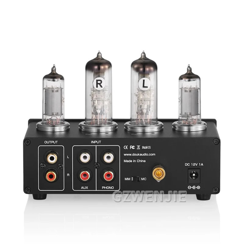 T9 Mini 6E2 MM/MC Phono Stage Turntable Preamp HiFi Stereo Audio Vacuum Tube Preamplifier Dekstop Headphone Amp