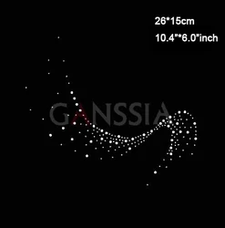 10pcs/lot（26*15cm）Fashion Scarves Design Hotfix Rhinestone for Garment Embellishment Heat Transfer for DIY Sewing(SSA-3547)