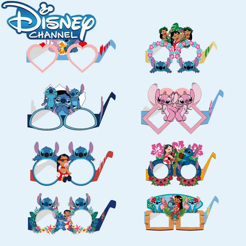 Disney Stitch Party Glasses Children's Birthday Photography Props Party Decorations Lilo & Stitch Theme Funny Glasses