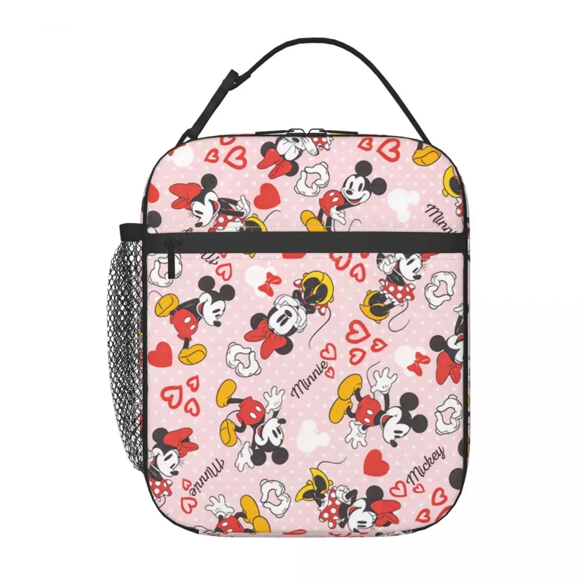 Borsa termica per il pranzo isolata con Manga a forma di cuore di topolino personalizzata per le donne Resuable Cooler Thermal Bento Box Work School