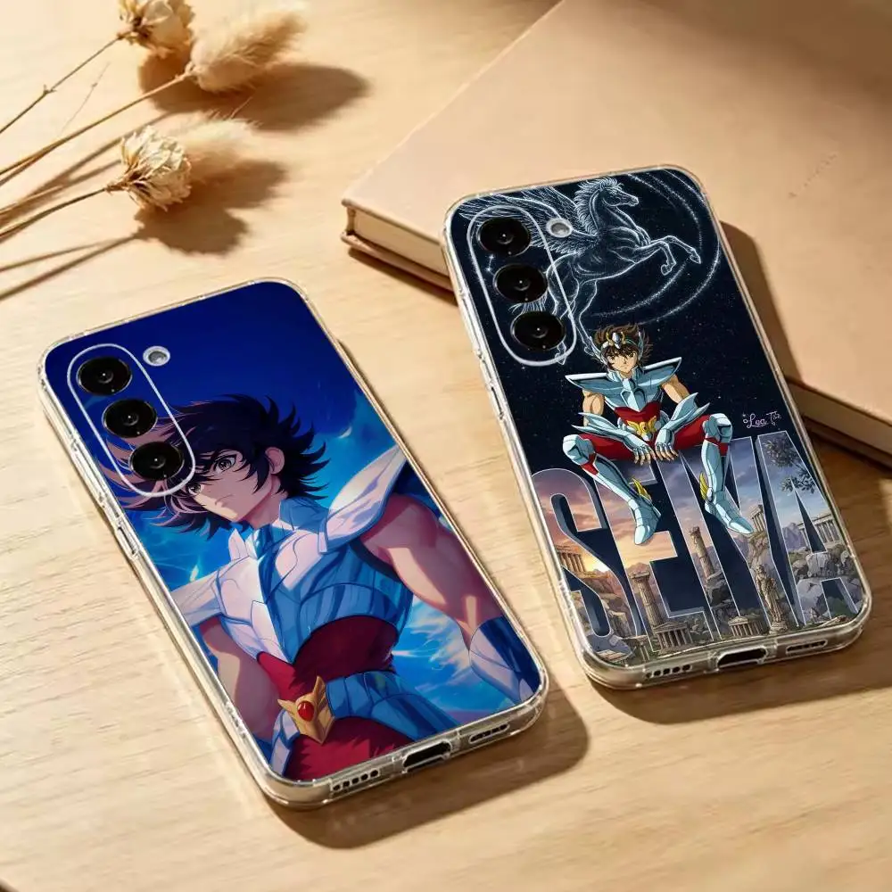 S-Saint Seiya Vintage Anime Phone Case Silicone Soft for Samsung Galaxy A73,A72,A71,A70,A53,A52,A51Cover