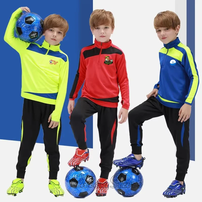Customize Soccer Tracksuit Training Boys Jogging Suit Youth Training Tracksuit Football Club Tracksuit Sets Winter Kids Jackets