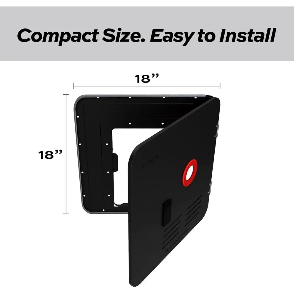 18x18 بوصة RV سخان المياه الباب الأسود استبدال لوحة الوصول عدة لسخانات Tankless فقط (سخان المياه غير المدرجة) #4