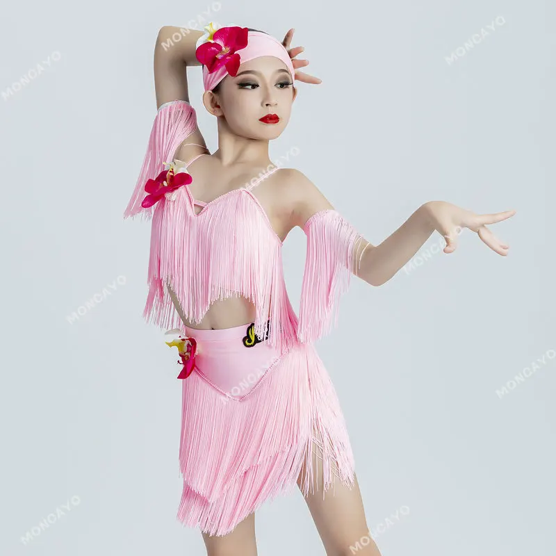 ชุดเต้นลาตินเด็กหญิง ชุดเต้นลาตินสำหรับเด็ก ชุดแข่งขันซัลซ่า ชุดเด็ก ชุดเต้นชาชา รุมบ้า บอลรูม แทงโก้