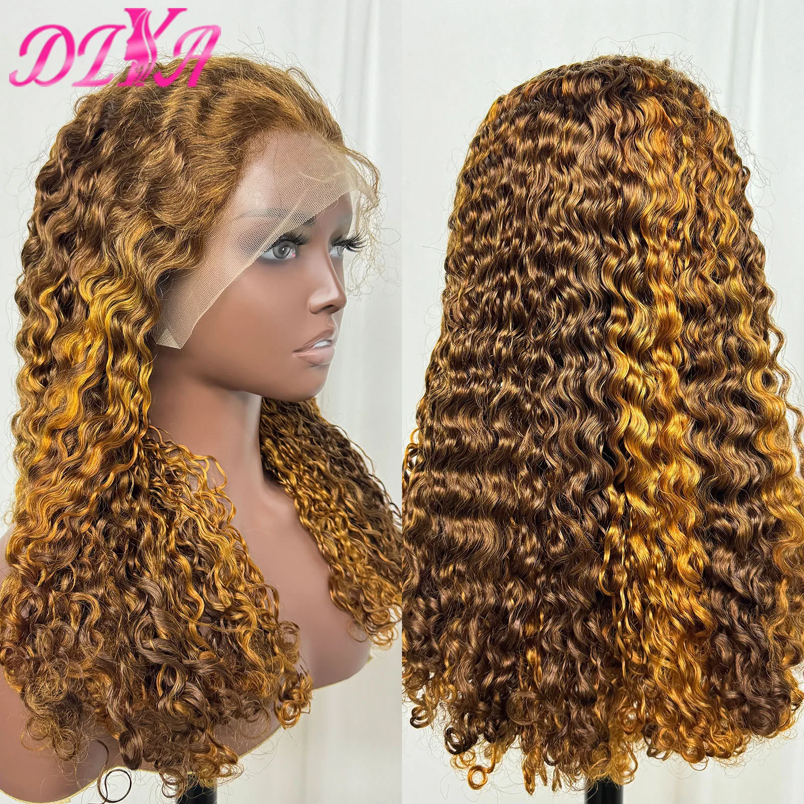 13x4 Lace Frontal 12A Hair Double Drawn Burmese Curly Human Hair Wig with Baby Hair for Black Women 300% Density Thick Hair Wig