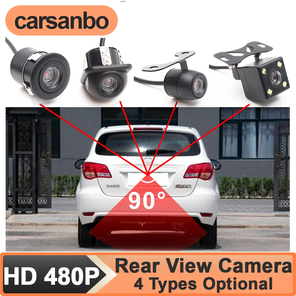 

Carsanbo Universal Car Rear View Camera 90° Wide Angle Parking Monitor Reversing Backup Camera Waterproof Night Vision 640*480P