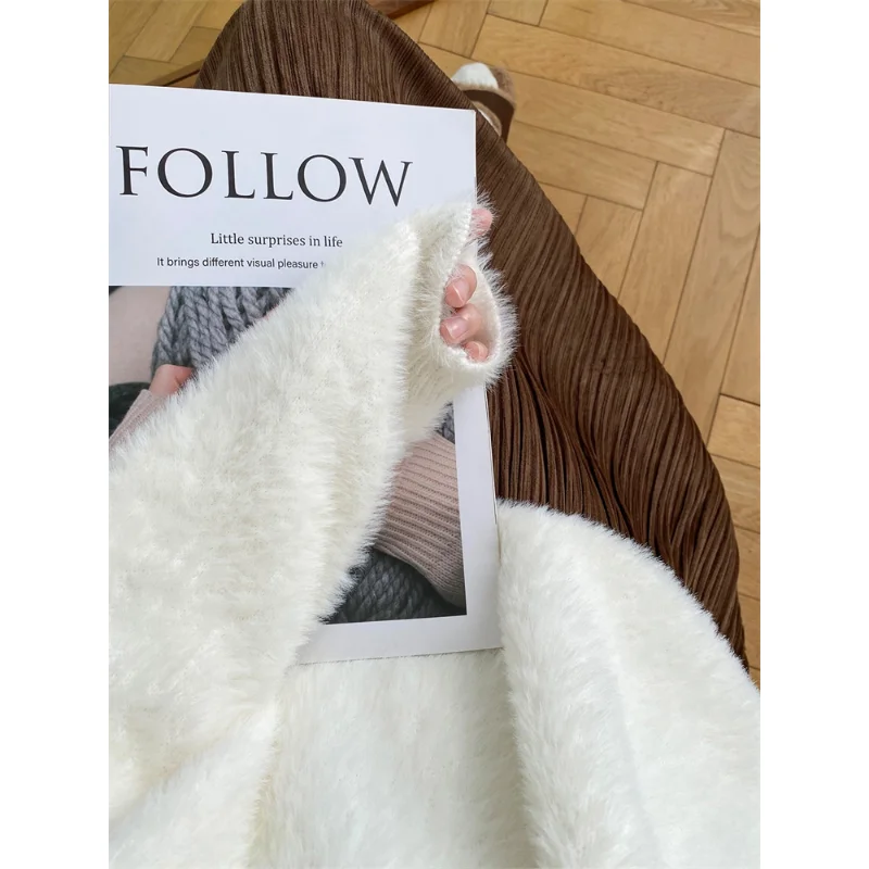 

Soft Touch Milk Bread Smell Suede f High Collar Sweater Overhead Women's Clothing Young Girls' Clothes Long Sve Regular...