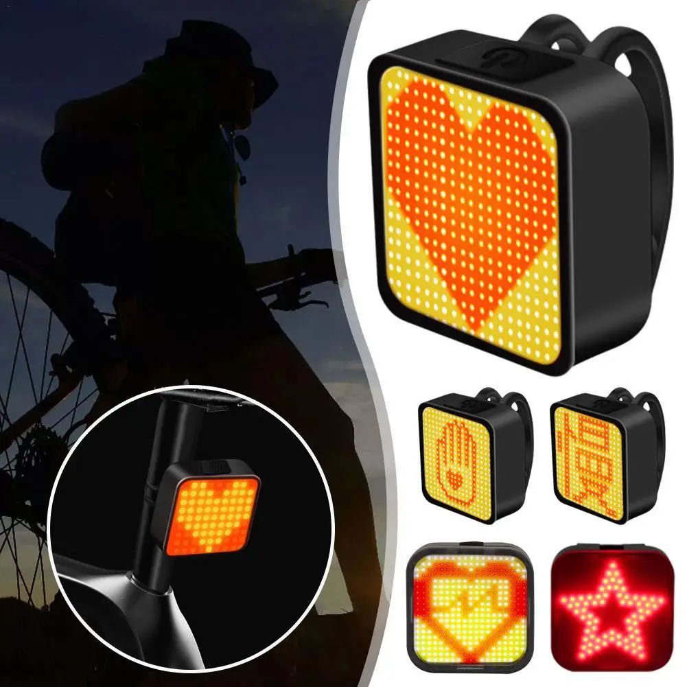 

Bike Taillights Bicycle Rear Light COB LED bicycle light Heart/Round Shape USB Rechargeable Creative Taillights