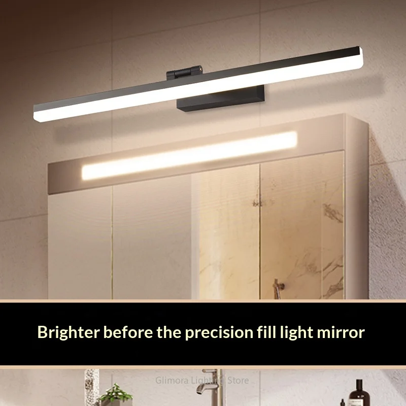 Nordic Minimalist Vanity Wall Lamp, Extendable, Plastic & Metal, for Bathroom Vanity Cabinet Makeup Mirror, Warm Utility Light