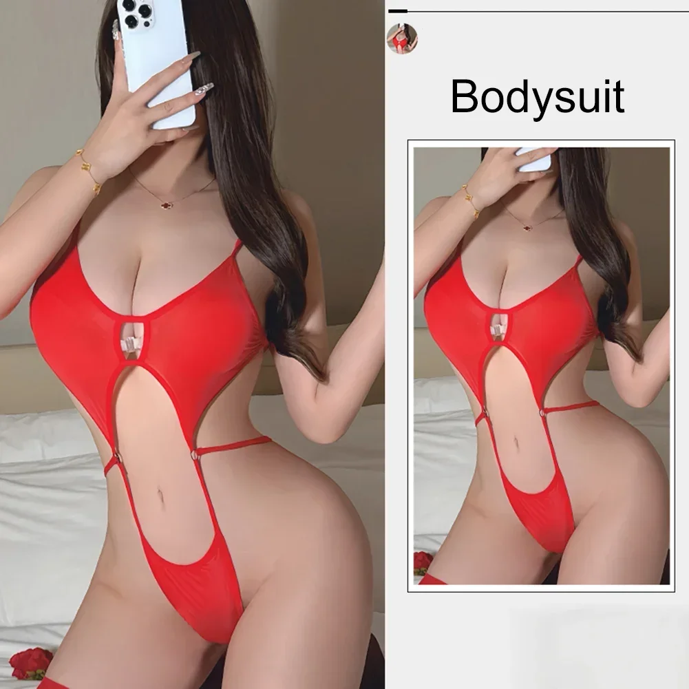 

Cross Strap Lingerie 3 Point Jumpsuit Vacation Wear All Seasons Daily Wear High Stretch Nylon Fabric Sleeveless