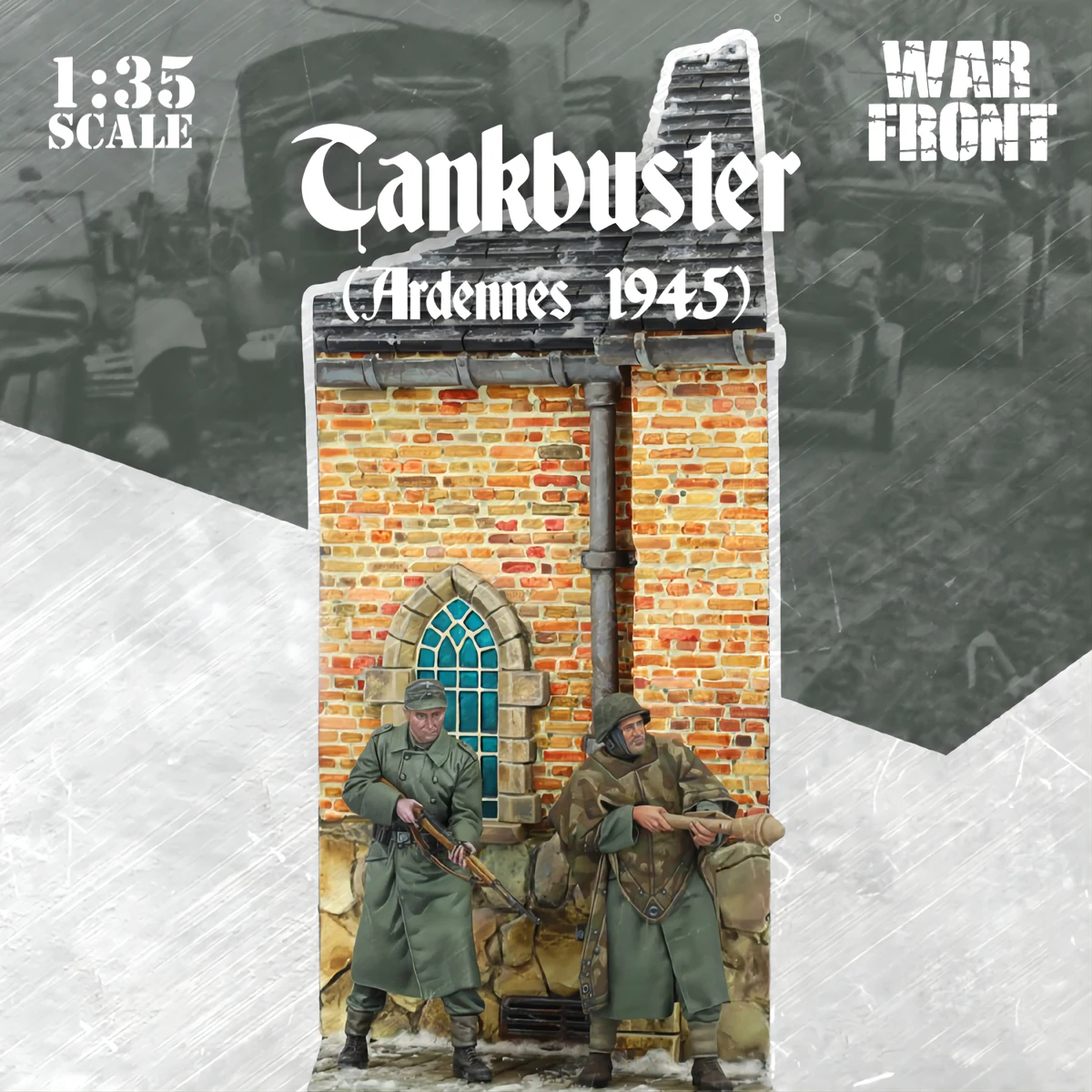 

1/35 фигурка из смолы, неокрашенная модель, солдаты Второй мировой войны, 2 человека (с сценарой), разобранная и неокрашенная GK