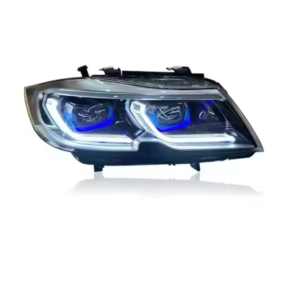 

SMVP For BMW 3 Series E90 Headlight Assembly 2005-2012 Model Modified Double Lens LED Daytime Running Light Flowing Light