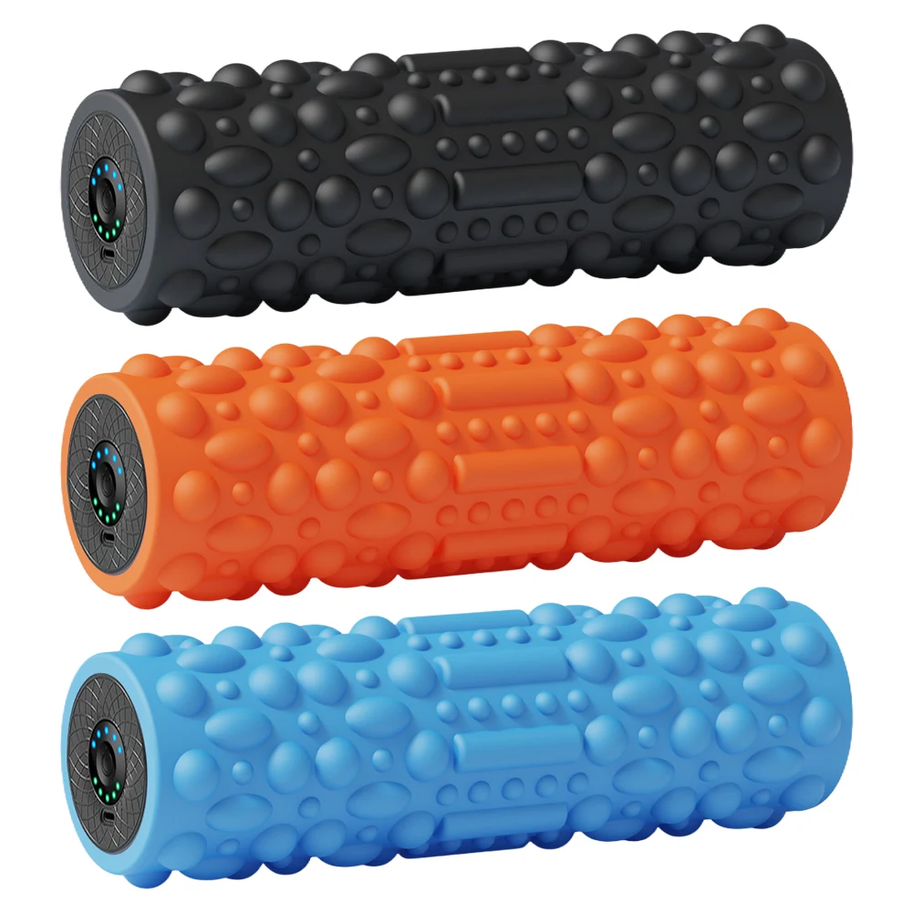 Electric Vibrating Foam Roller Yoga Column Rechargeable Massage Column 5 Modes Exercise Roller for Yoga Pilates