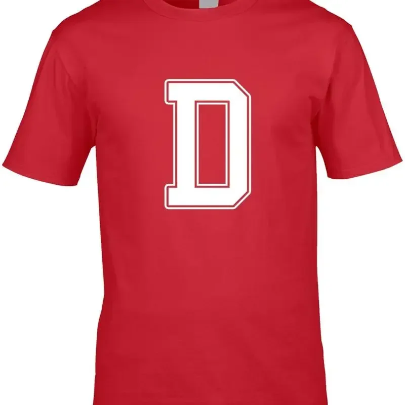 Letter D Men'S T Shirt Funny Joke Name Initials Font Team Cool Idea Custom