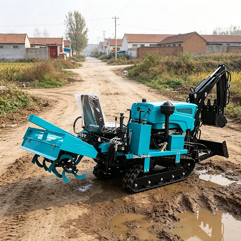 

Customized Multi Scene Crawler Tractor, Rotary Tiller & Small Crawler Micro Tiller,Compatible with Various Attachments