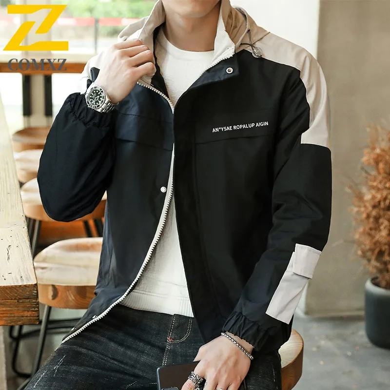 COMXZ 2025 Men 2020 Spring New Trendy Casual Korean Handsome Versatile Mens Jacket B423 PJ30 Street Style Premium Quality