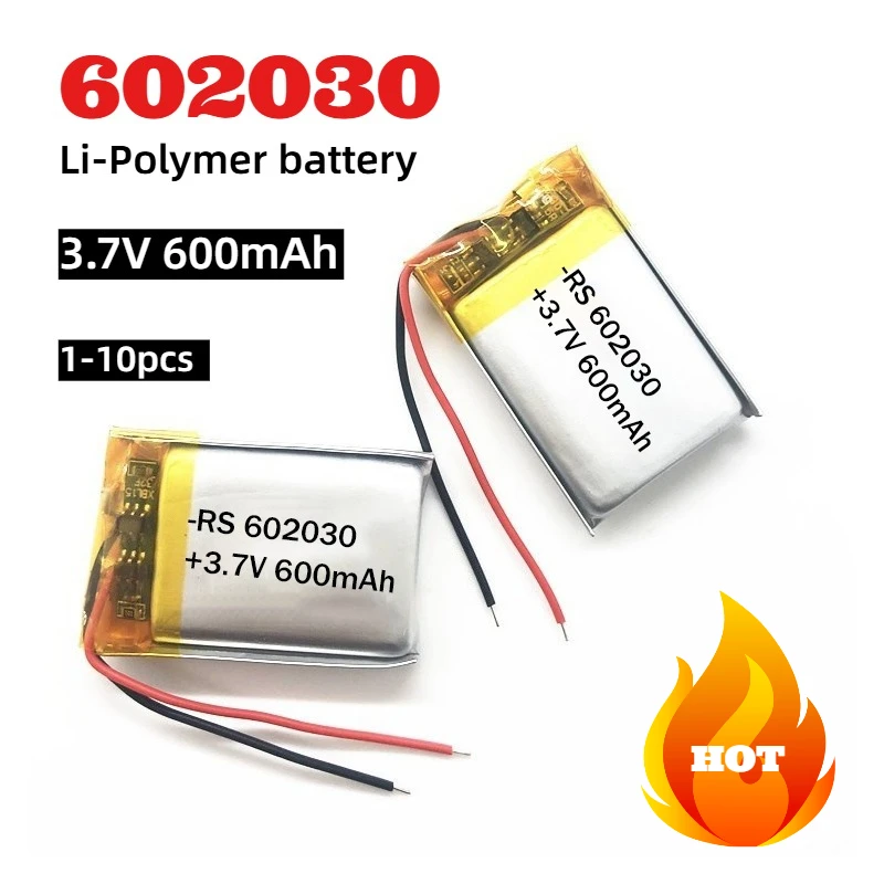 

602030 литий-полимерные аккумуляторы 3,7 В 600 мАч литий-полимерные аккумуляторы для беспроводной Bluetooth-гарнитуры игрушечные умные часы