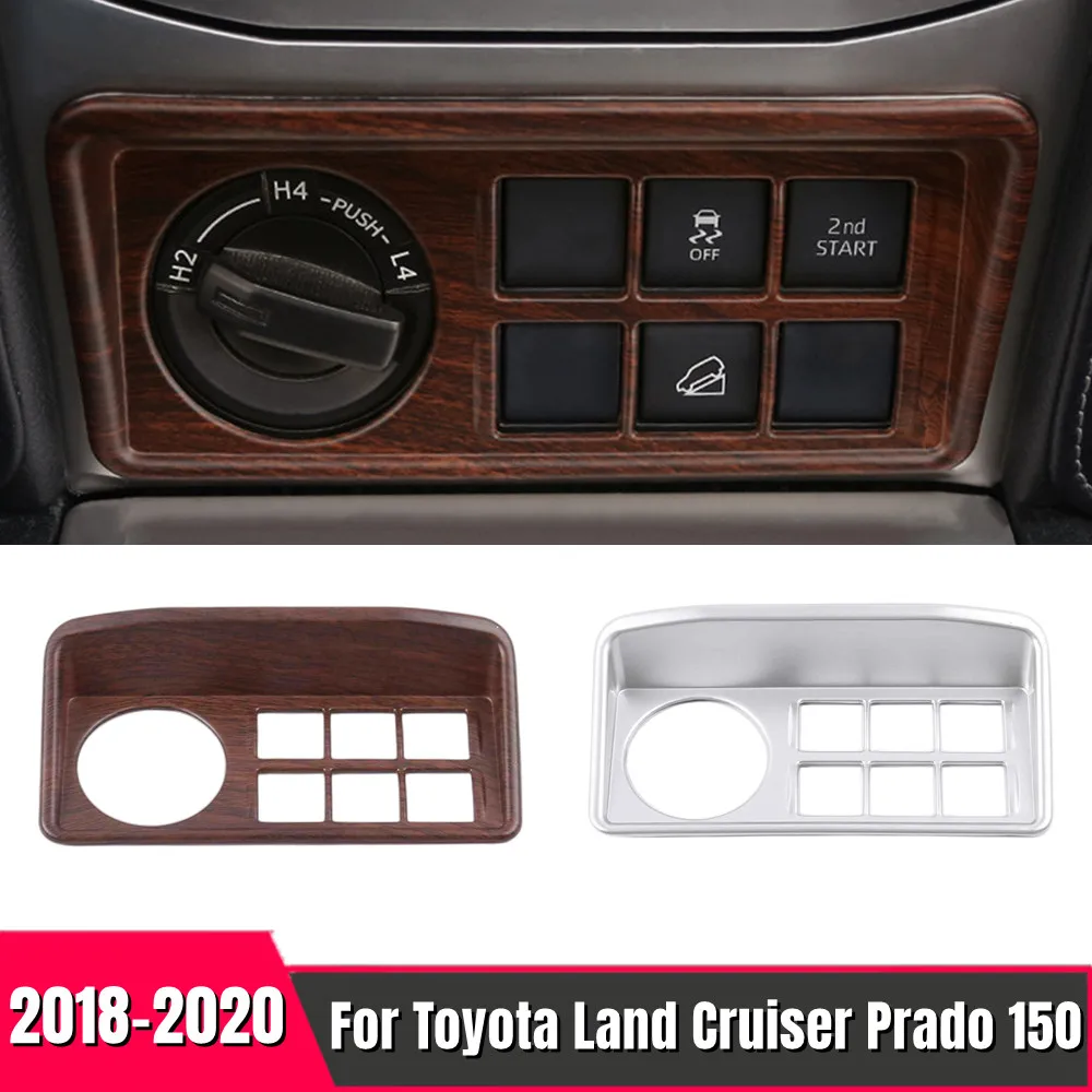 

ABS Car central Cigarette lighter cover interior decoration styling parts accessories For Toyota Land Cruiser Prado 150 2018+