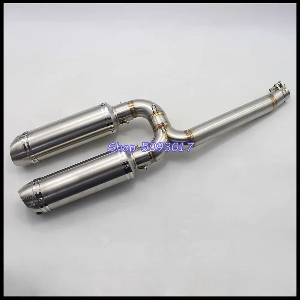 FZ6 FZ6N FZ6S FZ6 S2 FAZER Motorcycle Exhaust System with Muffler Middle Link Pipe Escape Moto for Yamaha FZ-6N FZ-6S FZ-6 04-10