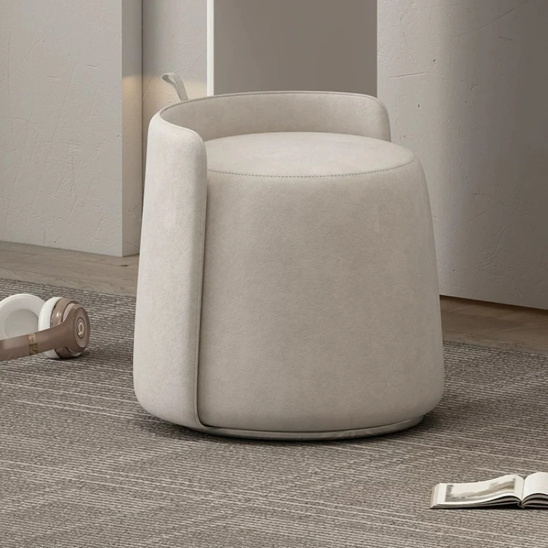 Fleece High-quality Vanity Stool Cream-style Fabric - Takes Vanity Stool Little Space Home Furniture Sgabello Per Trucco ZY40HZD