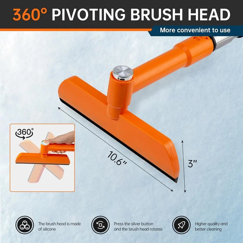 Super Sale 49.2in Snow Brush & Ice Scraper for Car Windshield,Extendable Snow Brush with Pivoting Brush Head for Car Auto Truck