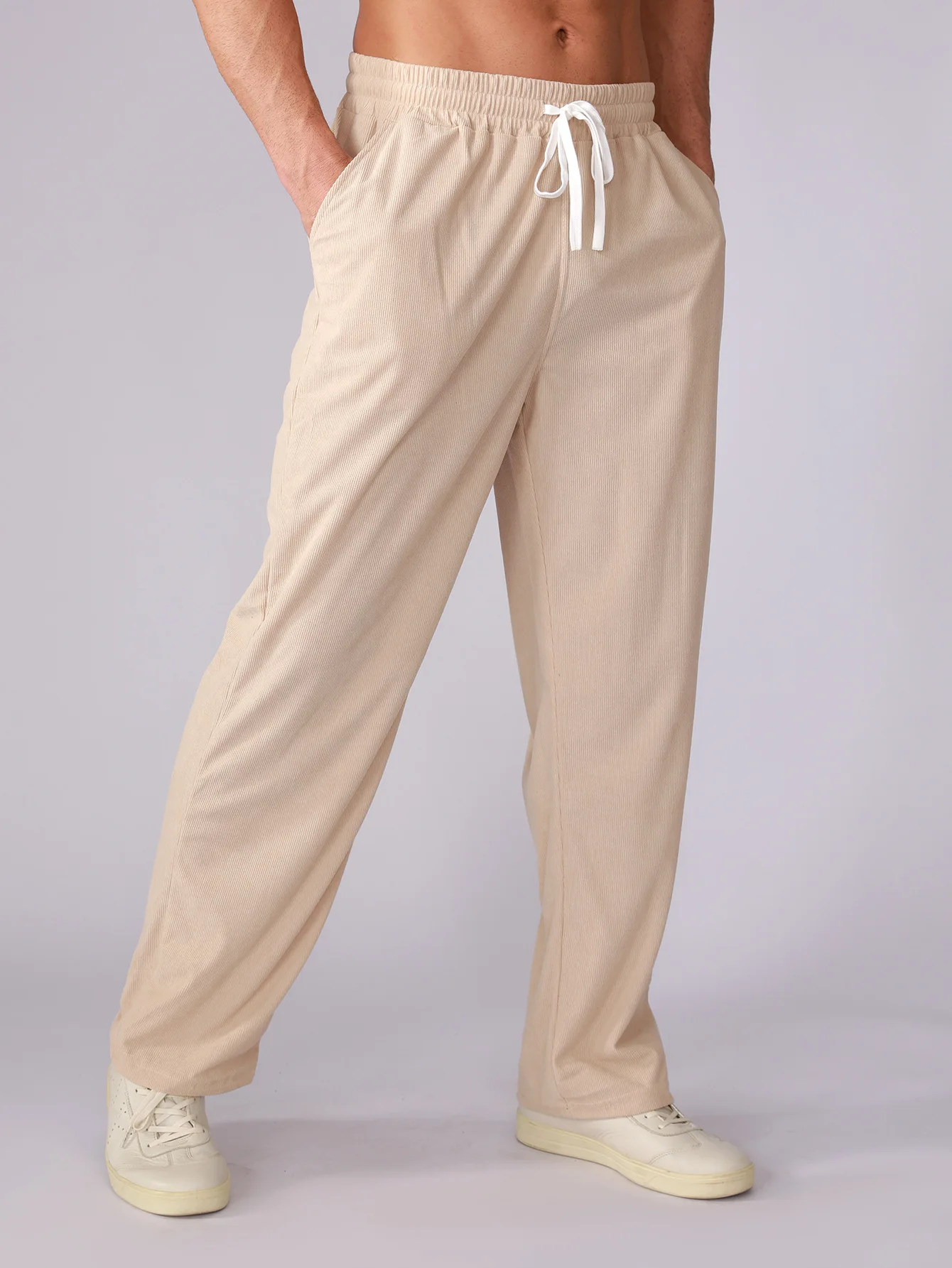 

Спортивная одежда Crazy Muscle на весну и осень, повседневные длинные брюки для мужчин, свободные и простые прямые длинные брюки больших размеров