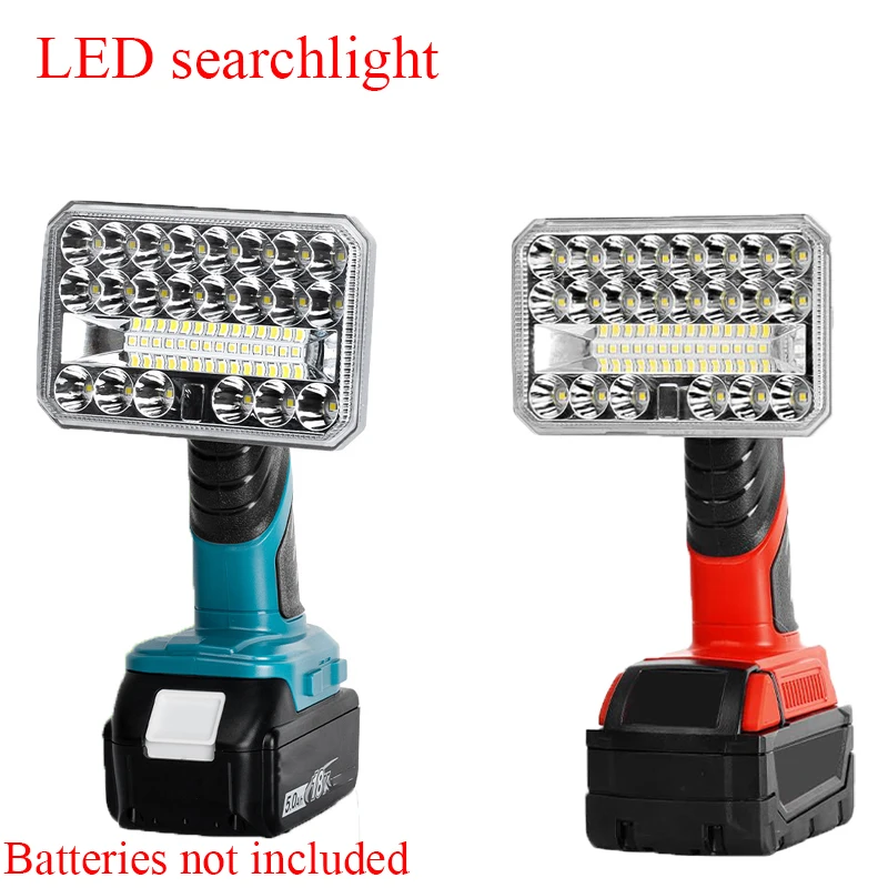 

Беспроводной ручной рабочий фонарь для Makita/DeWalt/Milwaukee/Bosch/Black&Decker/Ryobi/Craftsman 18-20 В светодиодный прожектор с литиевой батареей