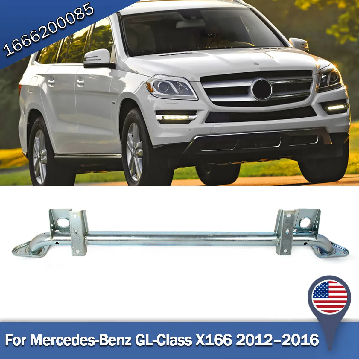 

Bumper FOR MERCEDES GL450 X166 GL350 GL400 GL500 GL550 2012 2013 2014 2015 2016 FRONT BUMPER LOWER CROSSMEMBER REINFORCEMENT