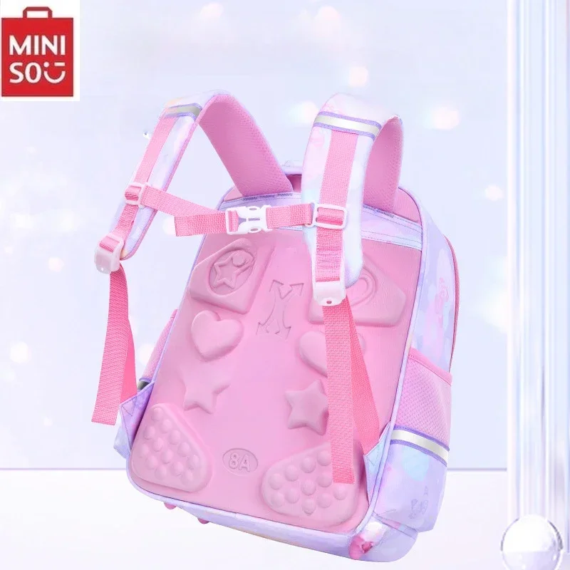 Miniso disney mochila infantil estudante grande capacidade meninas bonito dos desenhos animados proteção da coluna e tendência de redução de carga