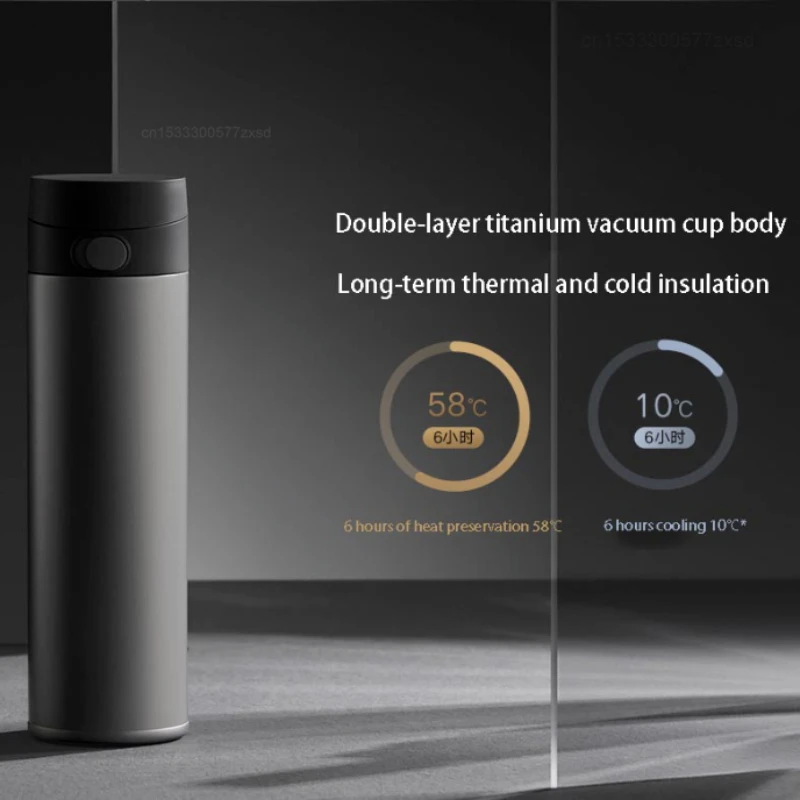 Xiaomi-Thermos portable ata jia, matériau en titane pur, poids léger, livres faciles, isolation de 6 heures, voyage, normalisation sous vide, standardisation TA1