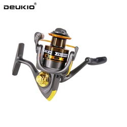 DEUKIO New Golden 1000~7000 5.2:1 Gear Ratio,18LB Max Drag Metal Spool Spinning Fishing Reel For Freshwater Saltwater