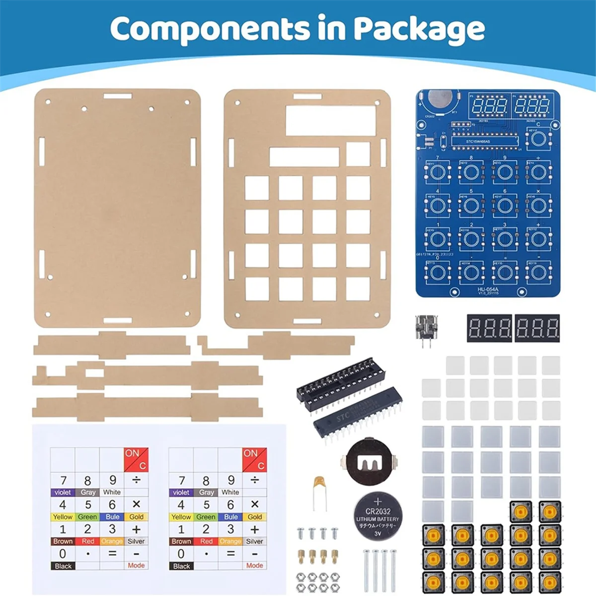 Kit de práctica de soldadura, calculadora DIY de 6 dígitos, calculadora de escritorio alimentada por USB/batería, proyecto de soldadura, Kit electrónico