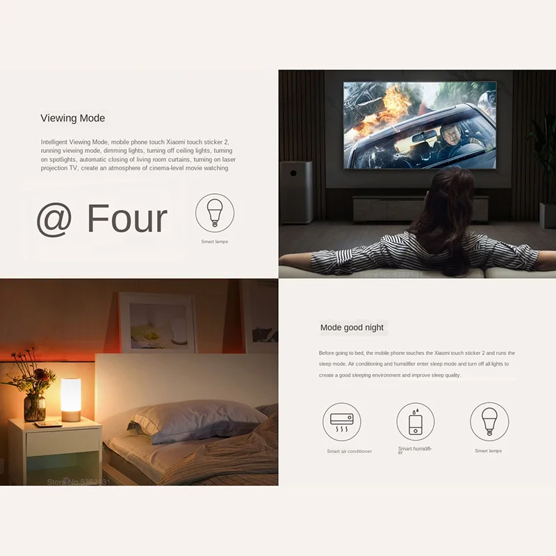 Xiaomi Smart Touch Sensor Smart Scene Music Relay All-around Projection Screen Touch Connect Networking With Mijia App
