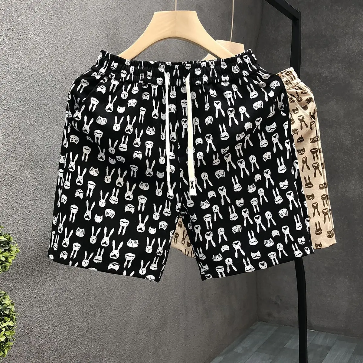 

High-End Cartoon Men's orts Beachwear Five-Quarter Length Spor Versatile Summer New Sle Polyester Fiber Straight Leg Fit